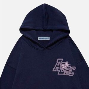 Aelfric Eden vintage print blue hoodie - small